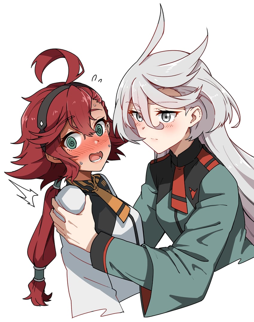 suletta mercury and miorine rembran (gundam and 1 more) drawn by chubb