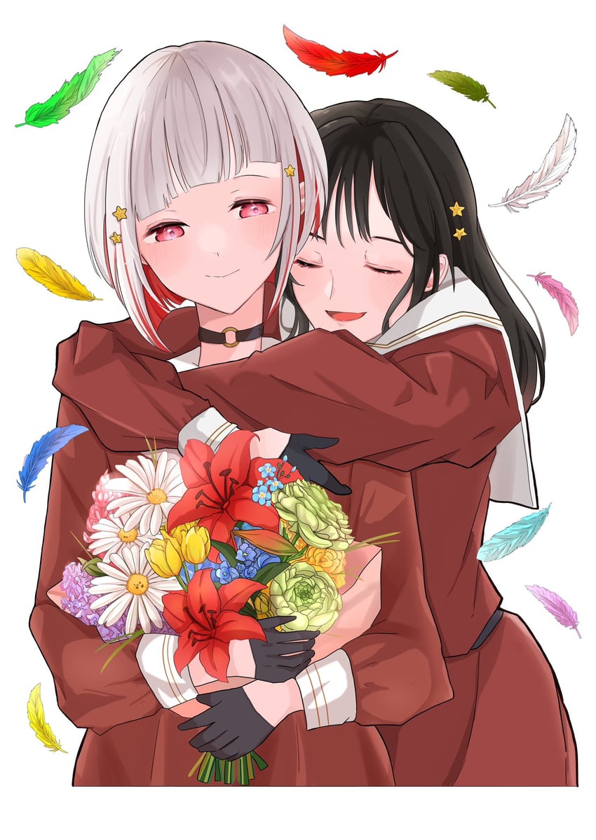 yugiri tsuzuri, sasaki kotoko, and lupinus (love live! and 2 more) drawn by roku_aya_fuyu