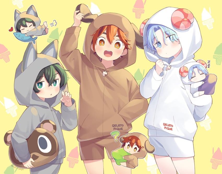 kyan reki, hasegawa langa, and miya (sk8 the infinity) drawn by uppi