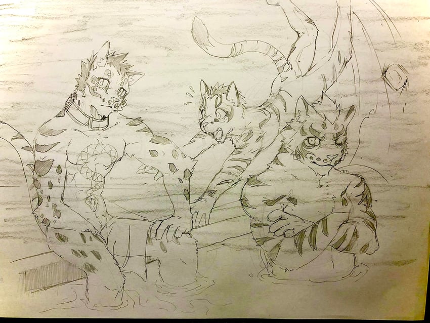 lin hu, likulau, and shu chi (nekojishi) drawn by indeigo15