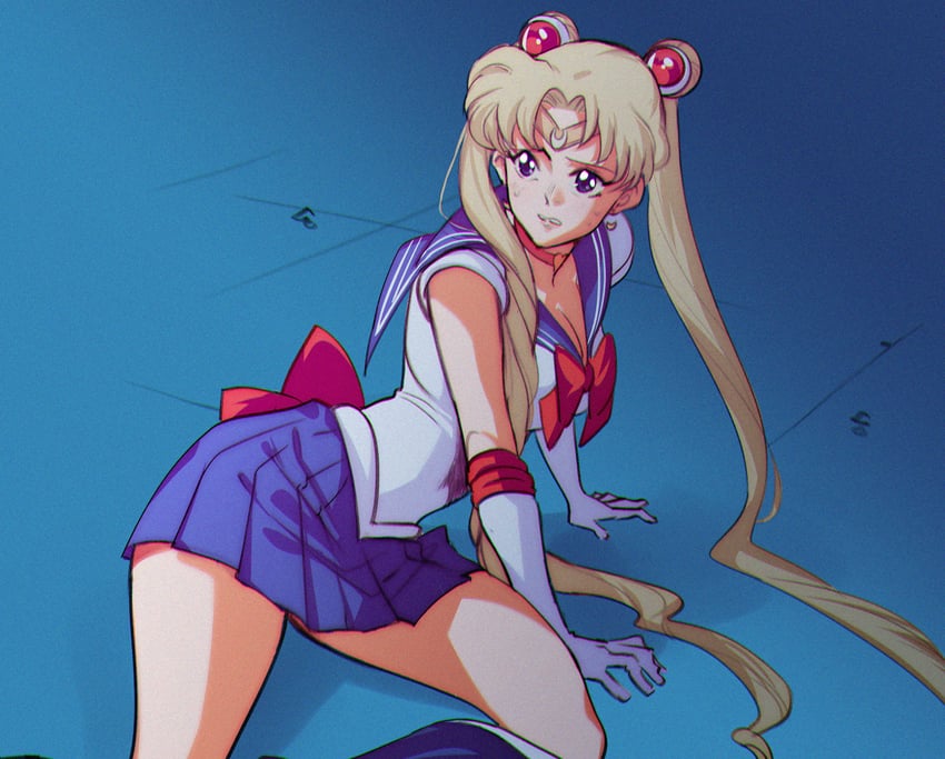 tsukino usagi and sailor moon (bishoujo senshi sailor moon) drawn by kukumomo