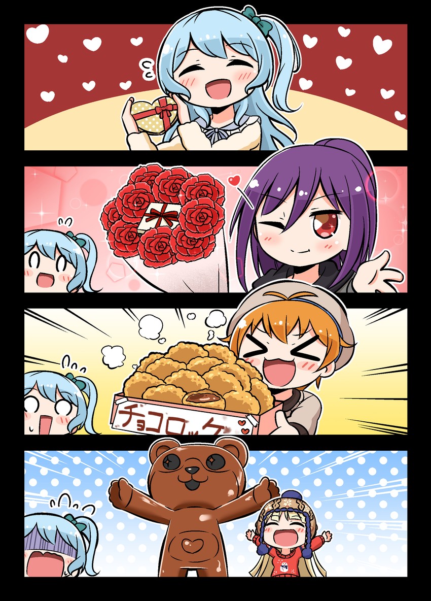 tsurumaki kokoro, matsubara kanon, seta kaoru, michelle, and kitazawa hagumi (bang dream!) drawn by kyou_(fr39)