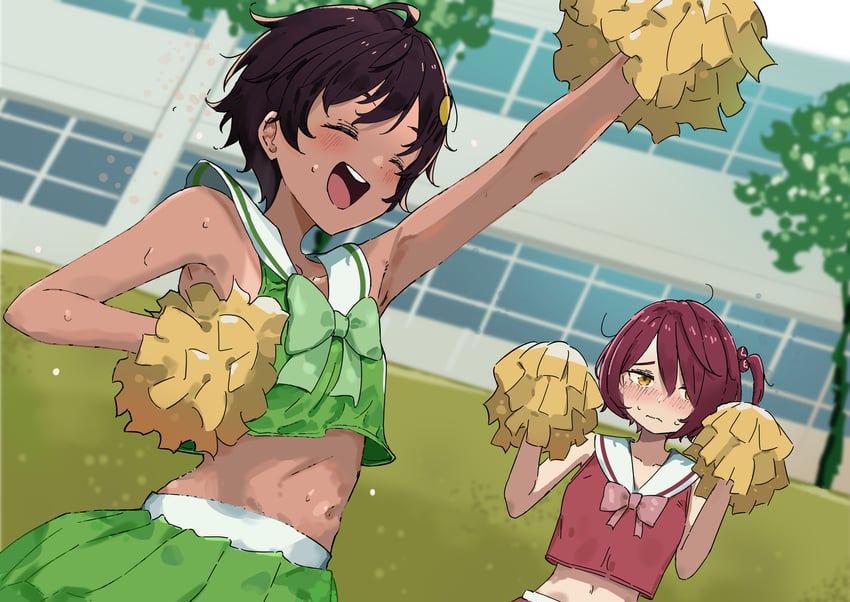 yakishio lemon and komari chika (make heroine ga oo sugiru!) drawn by jyuunen-kun