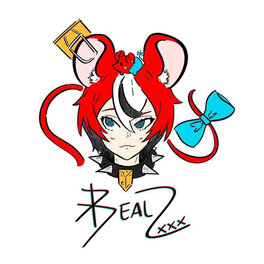 hakos baelz and mr. squeaks (hololive and 1 more) drawn by potatoparfait