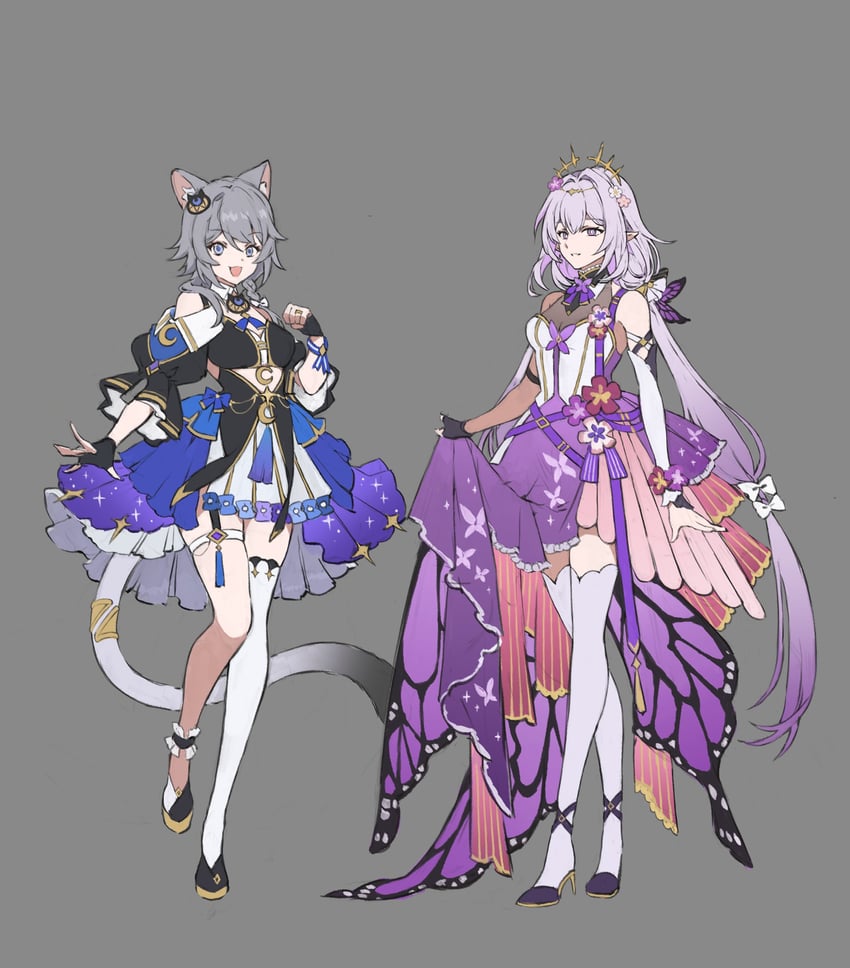 castorice and cipher (honkai and 1 more) drawn by papajay_(jennygin2)