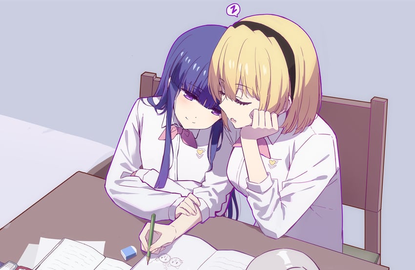 furude rika and houjou satoko (higurashi no naku koro ni and 1 more) drawn by usamin_(megumikira)