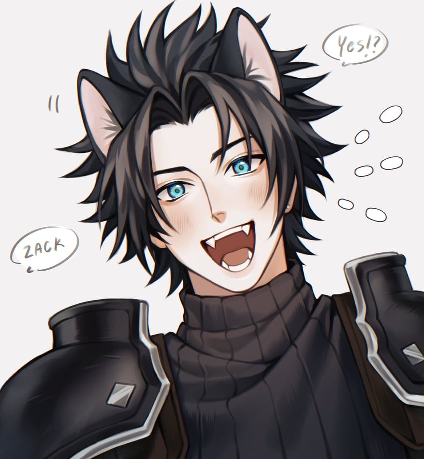 zack fair (final fantasy and 2 more) drawn by montaro