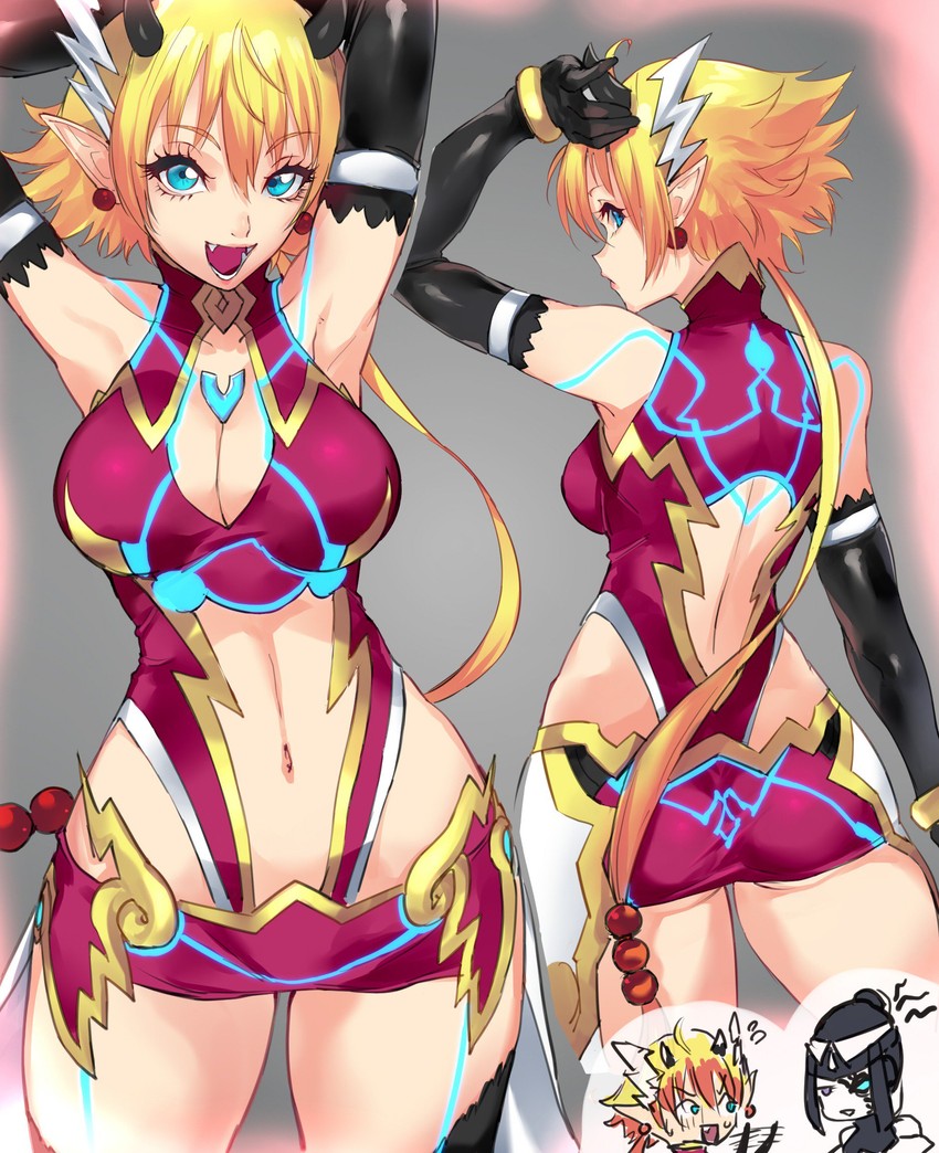 azami and kora (xenoblade chronicles and 1 more) drawn by negresco