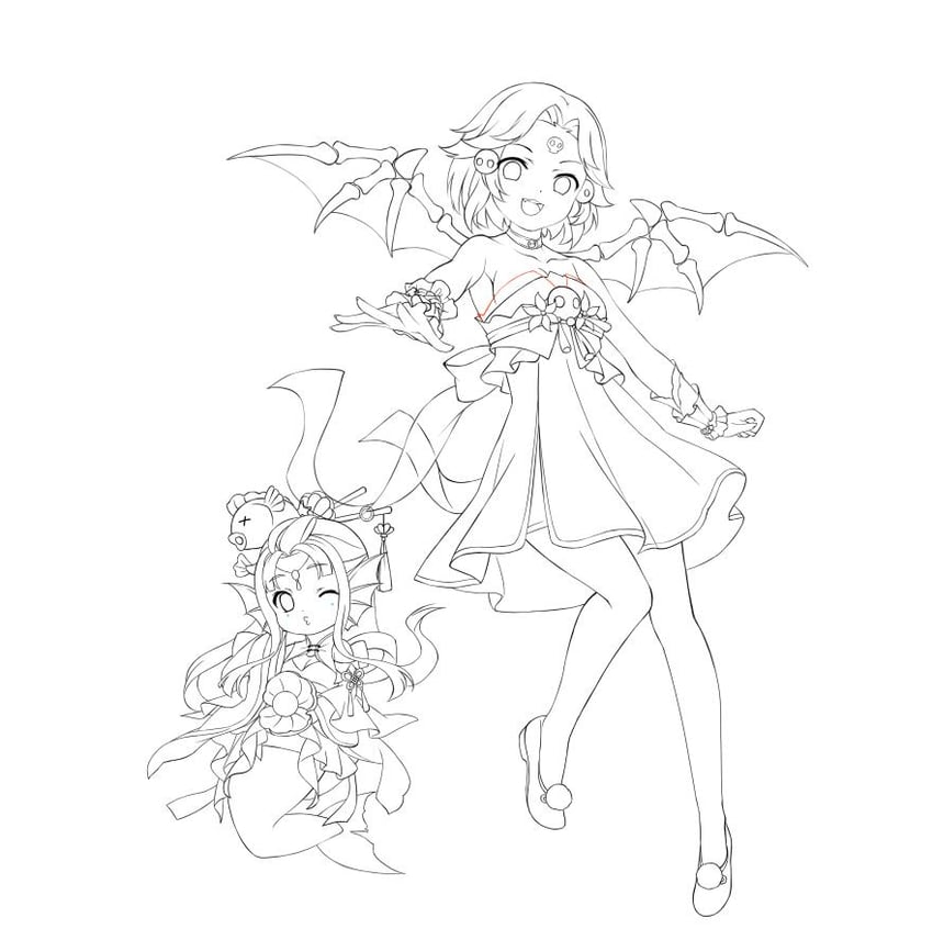 gu jingling (original and 1 more) drawn by gyaza