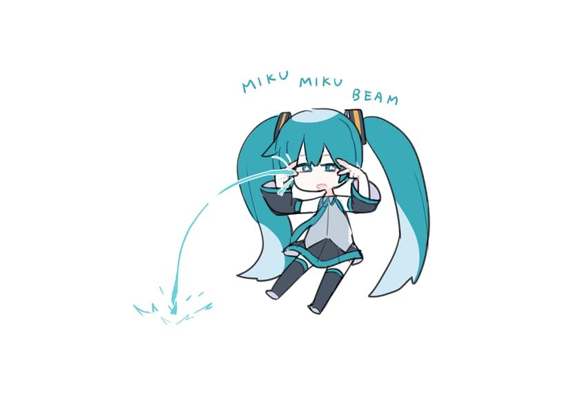 hatsune miku (vocaloid and 1 more) drawn by kaimo_(mi6kai)