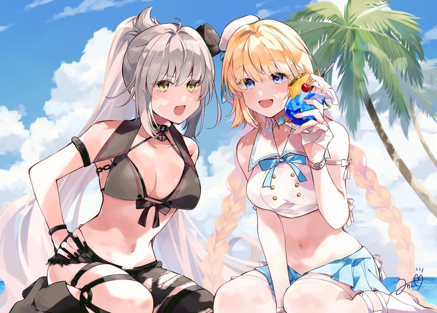 jeanne d'arc alter and jeanne d'arc (fate and 1 more) drawn by misaki346