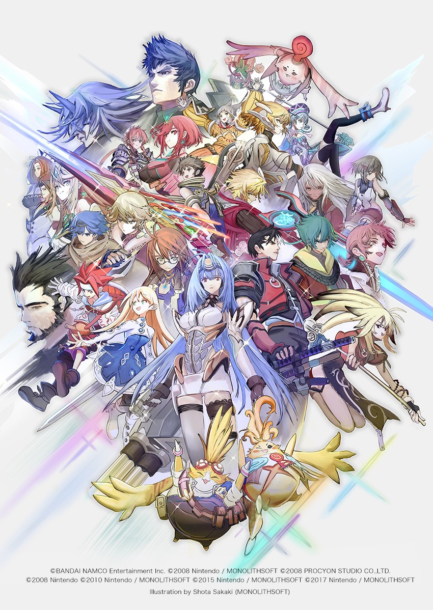pyra, mythra, nia, rex, kos-mos, and 23 more (xenoblade chronicles and 13 more)