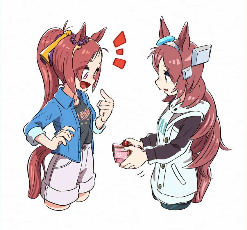 mihono bourbon and sakura bakushin o (umamusume) drawn by appleq