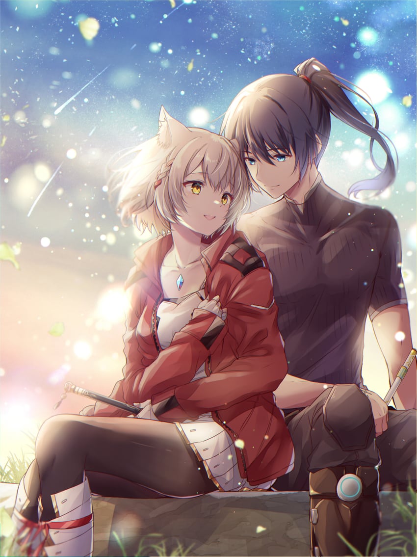 mio and noah (xenoblade chronicles and 1 more) drawn by ui_frara