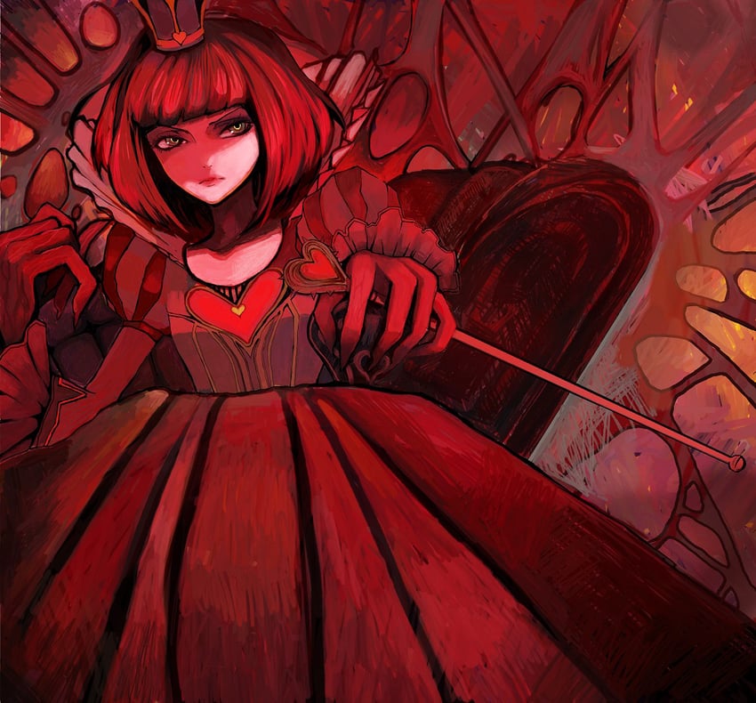 queen of hearts (american mcgee's alice and 1 more) drawn by ikasun