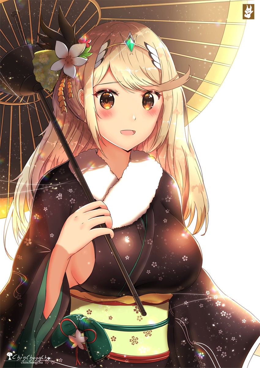 mythra (xenoblade chronicles and 1 more) drawn by chinchongcha