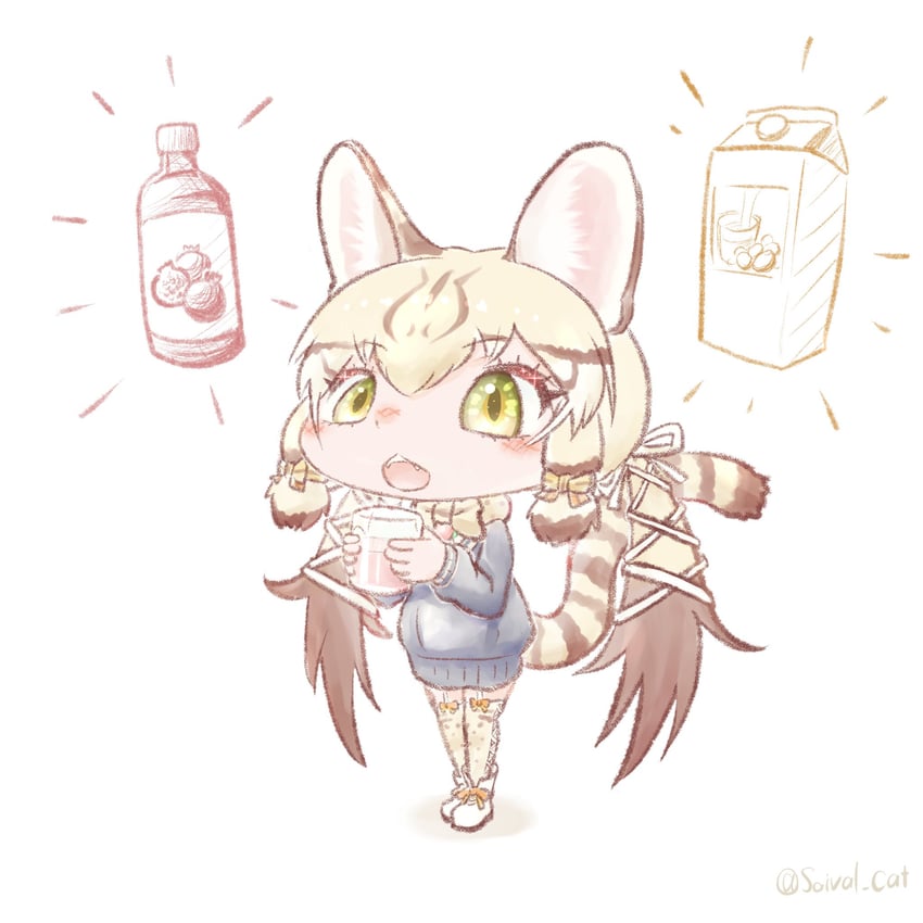 geoffroy's cat (kemono friends and 1 more) drawn by saival_cat