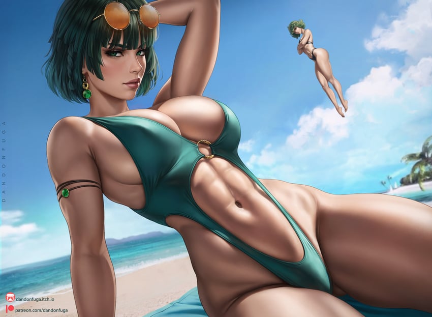 tatsumaki and fubuki (one-punch man) drawn by dandon_fuga