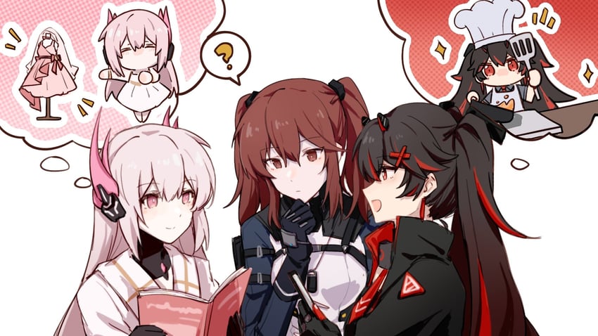 lucia, liv, lucia: plume, commandant, and liv: eclipse (punishing: gray raven) drawn by beizhi