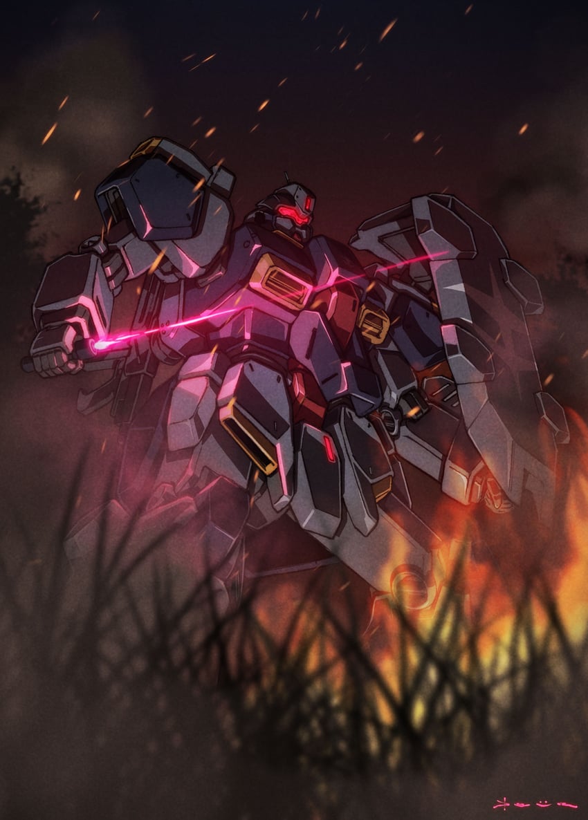 gustav karl (gundam and 1 more) drawn by daue