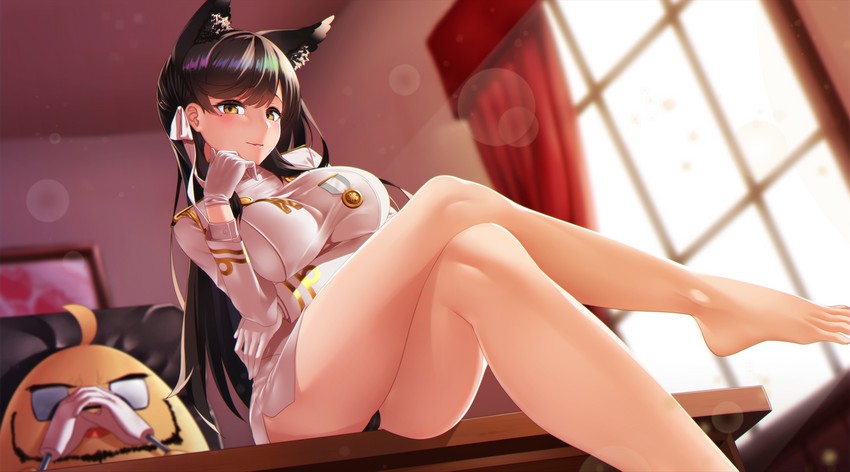 manjuu and atago (azur lane) drawn by kagiyama_(clave)
