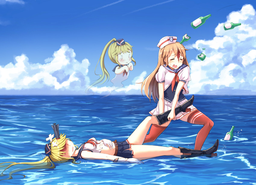 hornet and northampton (warship girls r) drawn by yuemanhuaikong