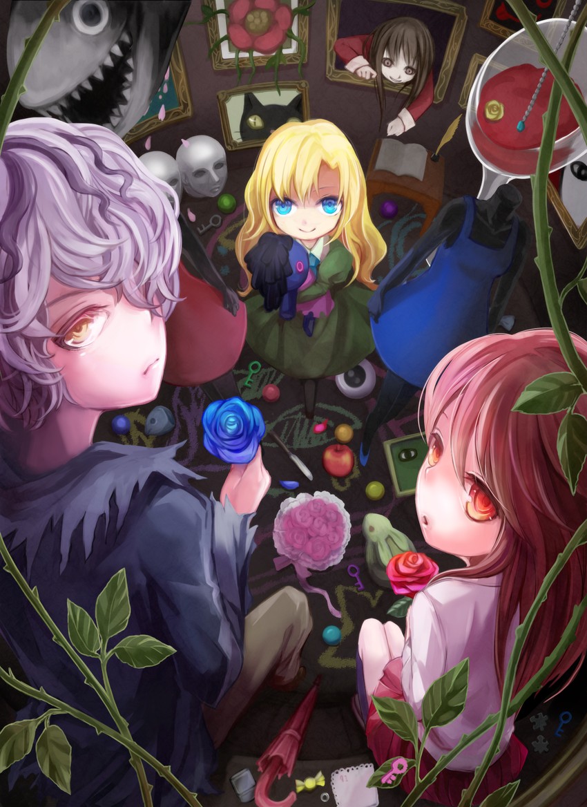 ib, mary, garry, doll, and lady in red (ib) drawn by arie9