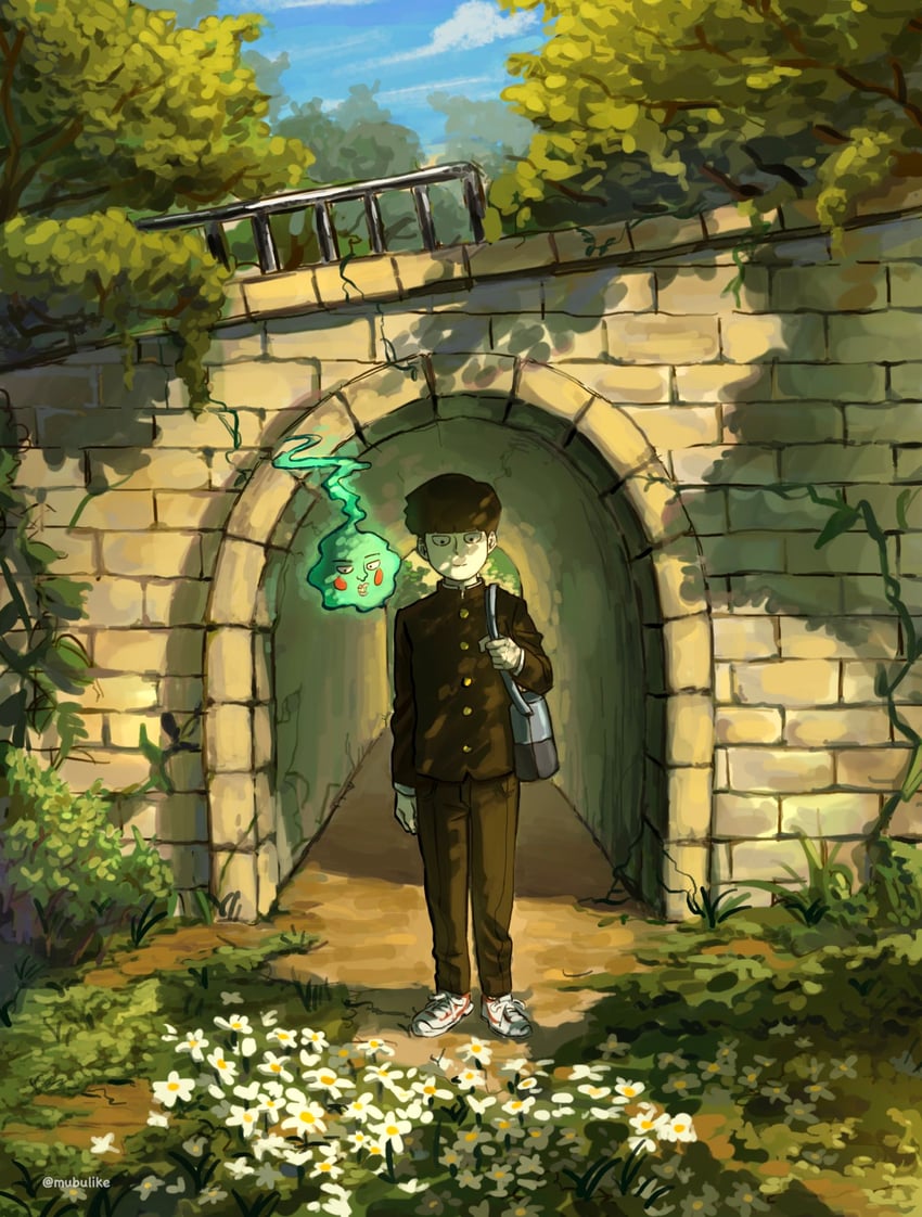 kageyama shigeo and ekubo (mob psycho 100) drawn by namo_(mubulike)