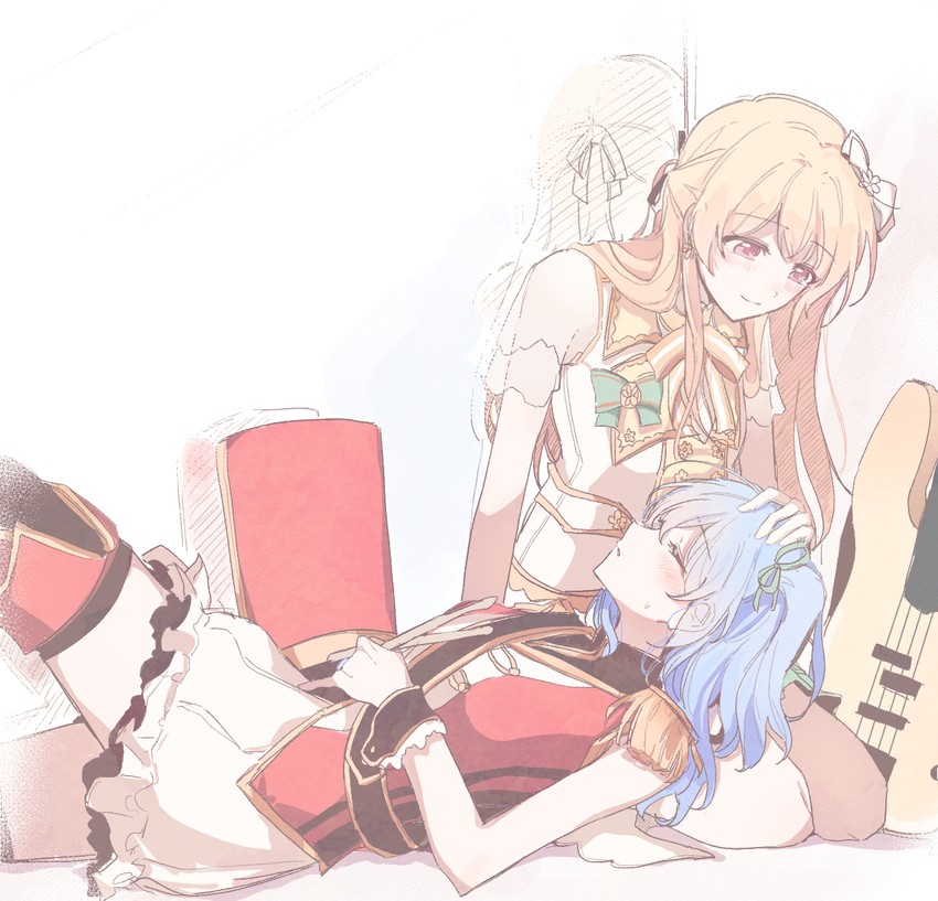 matsubara kanon and shirasagi chisato (bang dream!) drawn by kyudoli