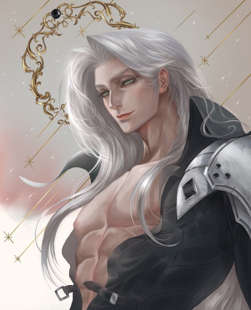 sephiroth (final fantasy and 2 more) drawn by cocotokii