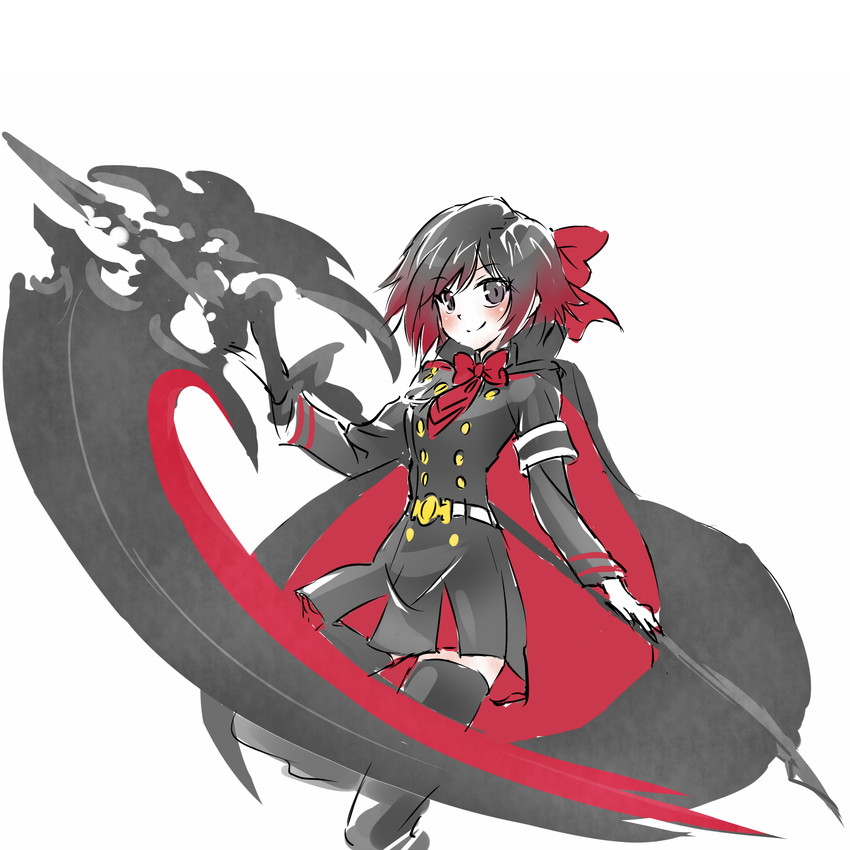ruby rose, hiiragi shinoa, and hayami saori (rwby and 1 more) drawn by iesupa
