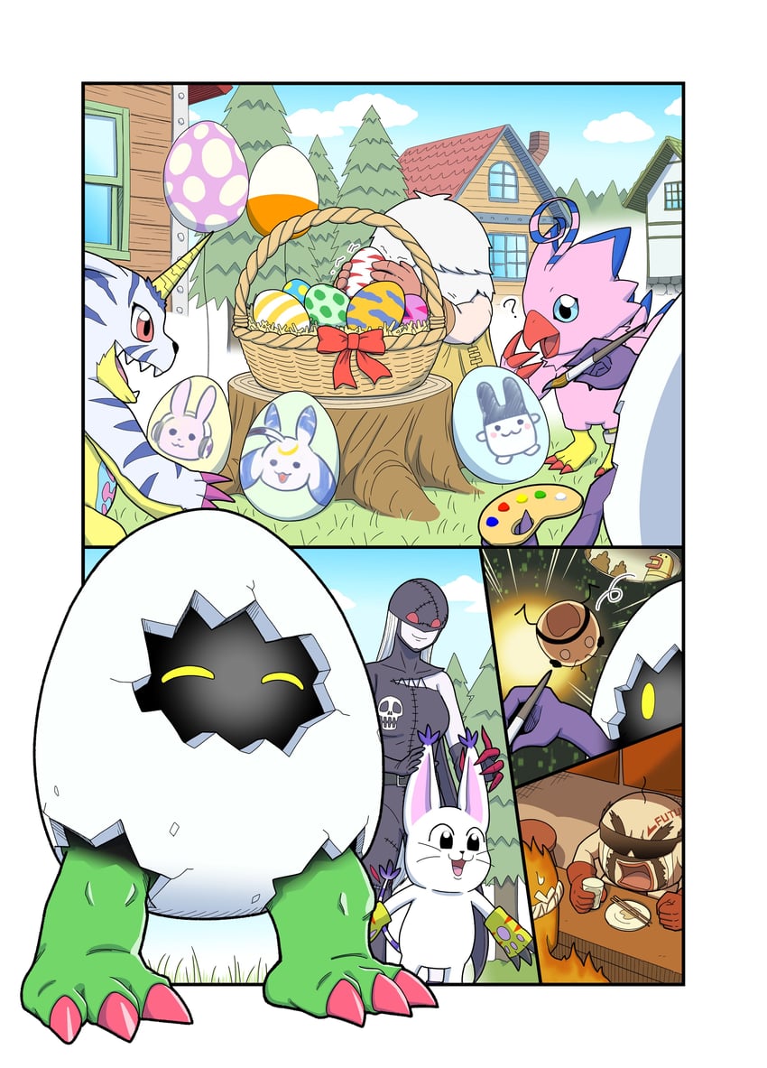 tailmon, gabumon, ladydevimon, piyomon, lunamon, and 6 more (digimon and 1 more) drawn by narome_and_levy