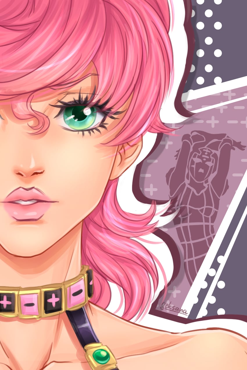 trish una (jojo no kimyou na bouken and 1 more) drawn by laminanati
