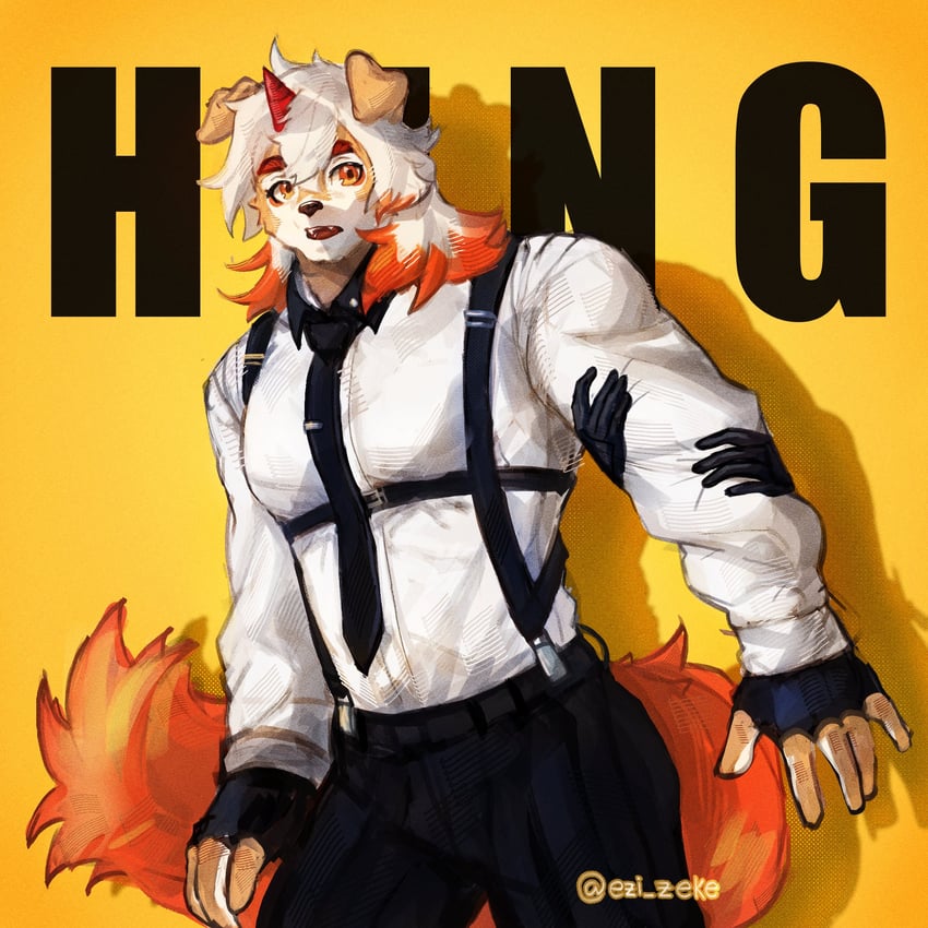 hung and hoshino gen (arknights and 1 more) drawn by ezizekekiel
