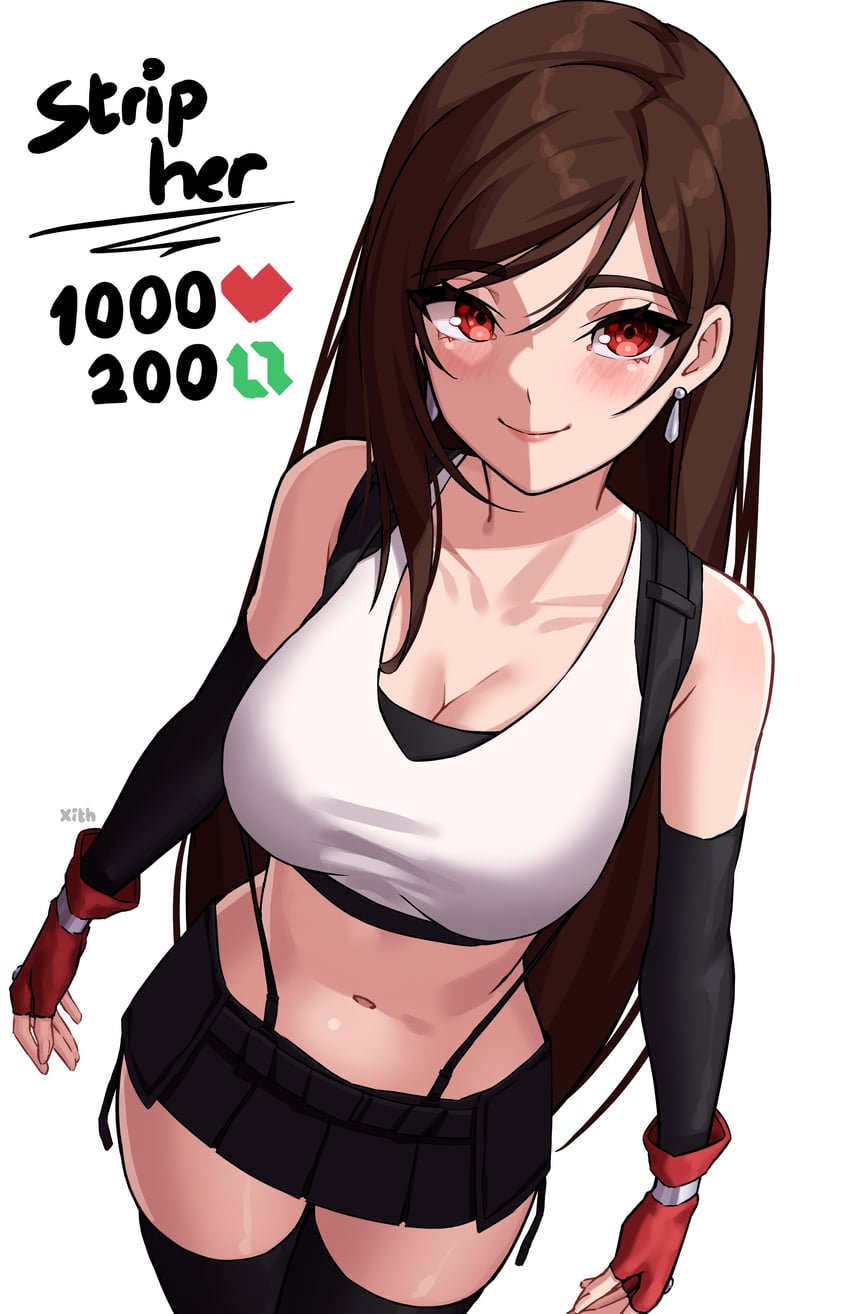 tifa lockhart (final fantasy and 2 more) drawn by x_xith_x