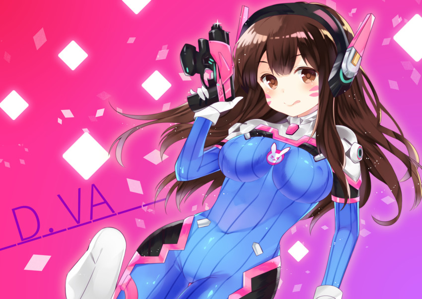 d.va (overwatch and 1 more) drawn by liechi