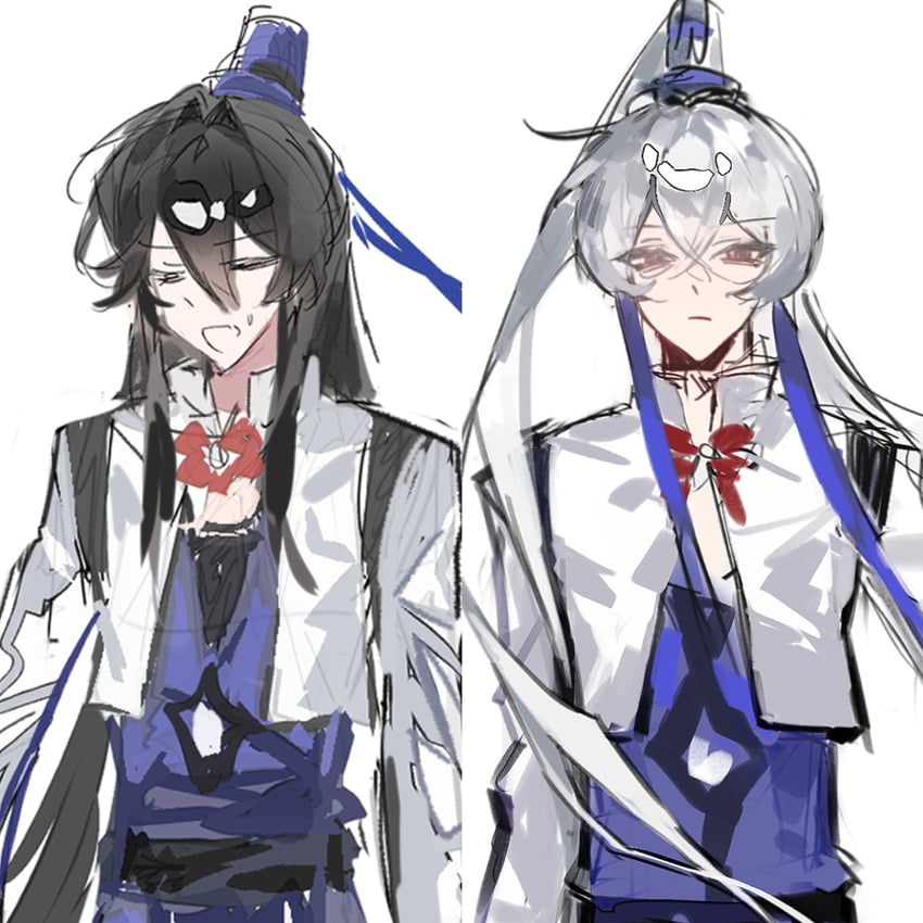 dongfang xianyun and yin feixing (wo jia da shixiong naozi you keng) drawn by yfq