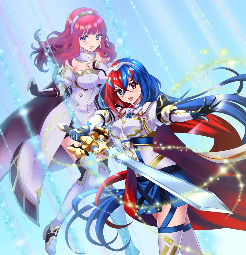 female alear and celica (fire emblem and 1 more) drawn by kakiko210