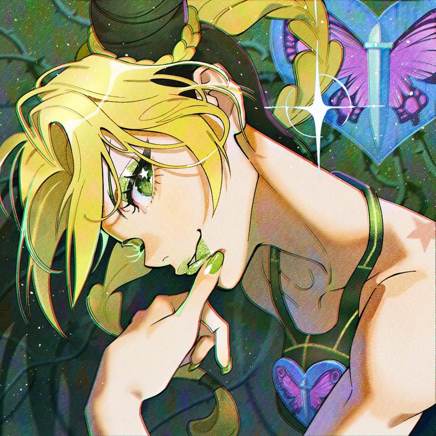 kujo jolyne (jojo no kimyou na bouken and 1 more) drawn by soorin