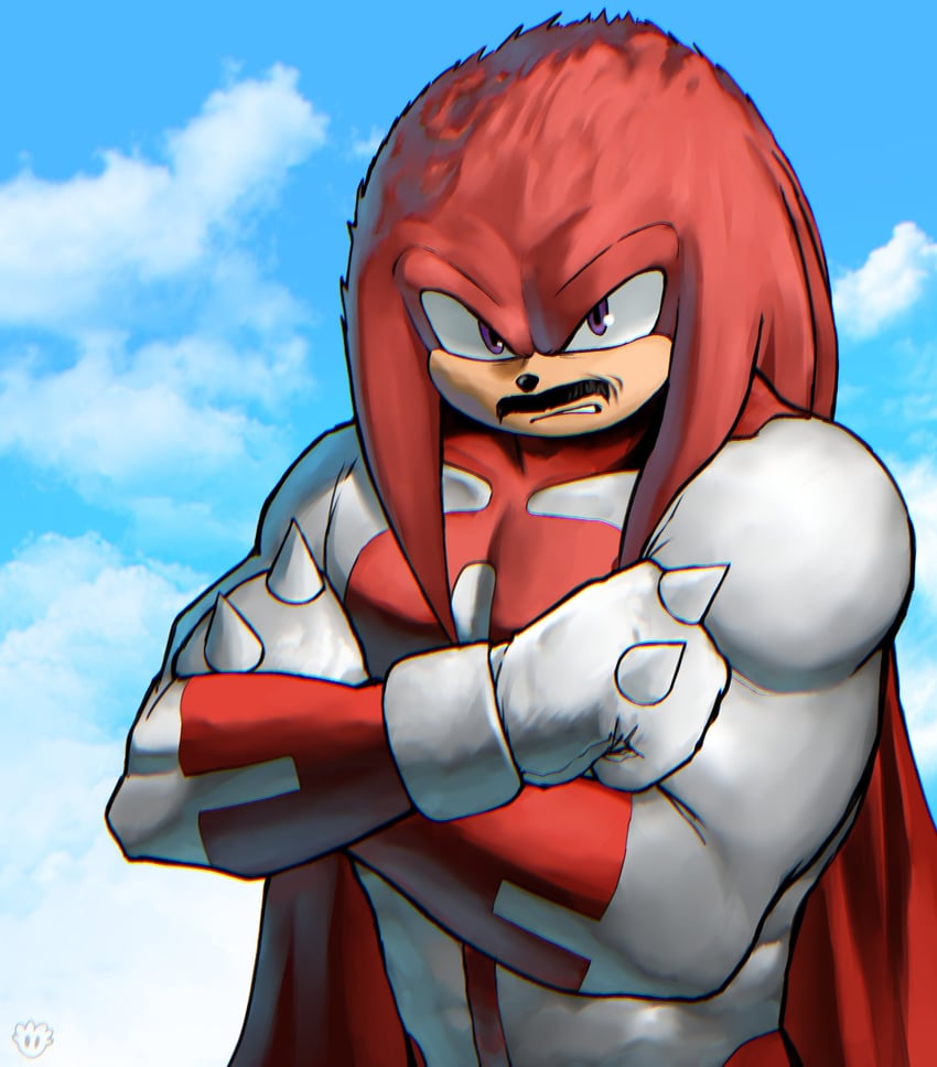 knuckles the echidna and omni-man (sonic and 1 more) drawn by devovas