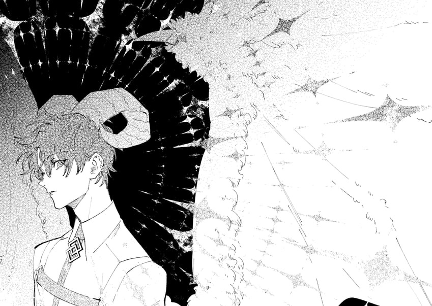 fujimaru ritsuka and dark young (fate and 1 more) drawn by urup_zzz