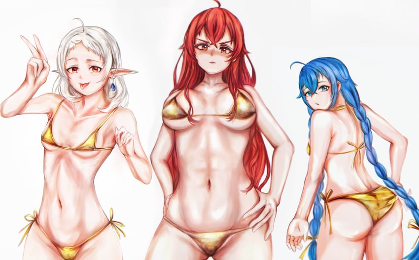 roxy migurdia, eris greyrat, and sylphiette (mushoku tensei) drawn by kimmydahuman