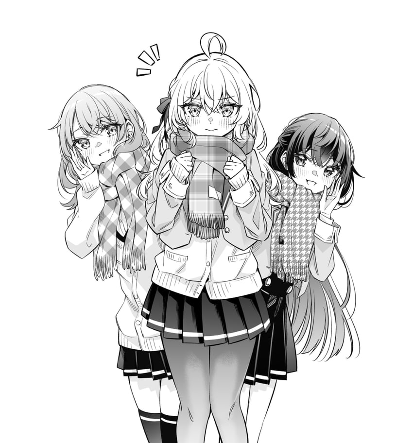 alisa mikhailovna kujou, suou yuki, and mariya mikhailovna kujou (tokidoki bosotto roshia-go de dereru tonari no alya-san) drawn by tenacitysaho
