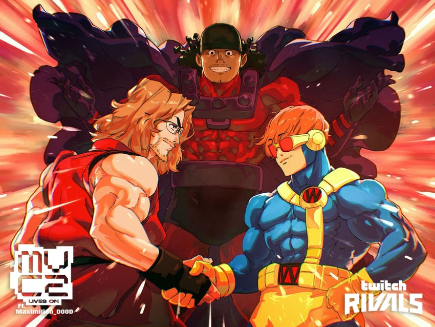 ken masters, cyclops, magneto, justin wong, maximilian dood, and 1 more (street fighter and 6 more) drawn by david_liu