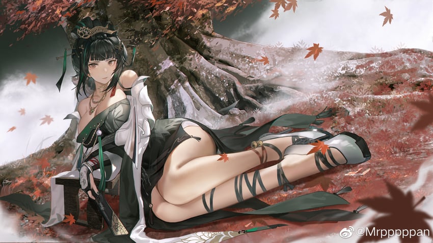 hanying and hanying: zitherwoe (punishing: gray raven) drawn by pppppan