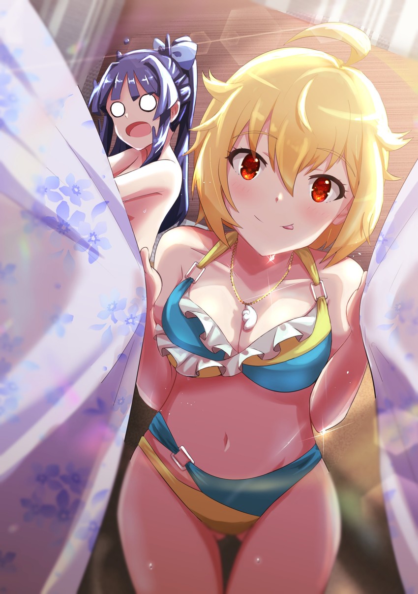 ibuki tsubasa and mogami shizuka (idolmaster and 2 more) drawn by sanami_(sanami_t_38)