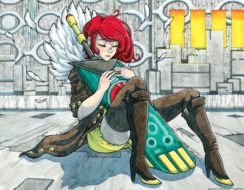 red and the transistor (transistor) drawn by annie_featherweight