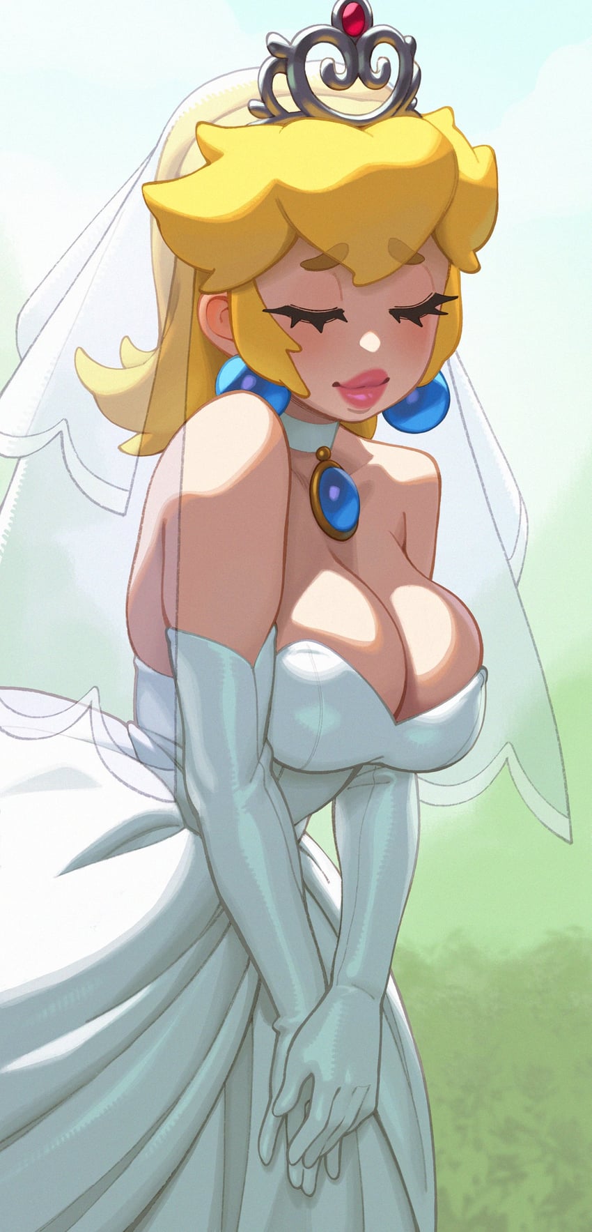 princess peach (mario and 1 more) drawn by riz