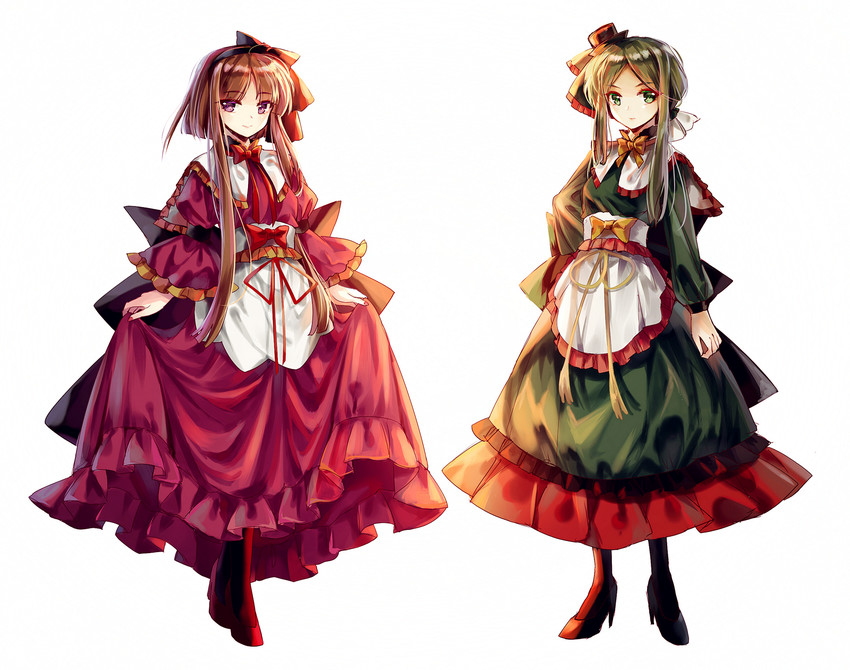nishida satono and teireida mai (touhou) drawn by akinomiya_asuka