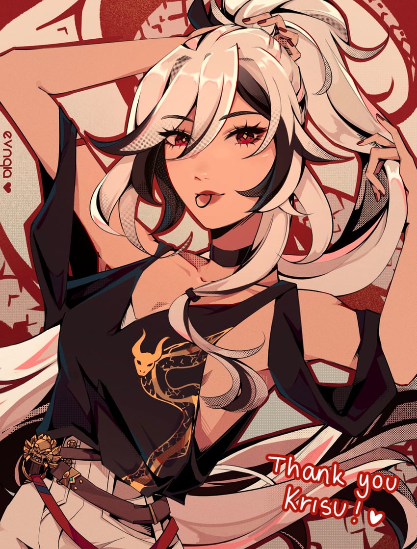 fu hua (honkai and 1 more) drawn by evnqia